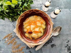 Картофельный суп с бобовыми Картофельный суп с бобовыми