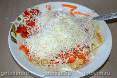 Салат из лапши быстрого приготовления с плавленым сырком и морковью Салат из лапши быстрого приготовления с плавленым сырком и морковью