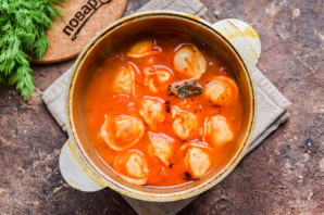 Суп с пельменями по-узбекски