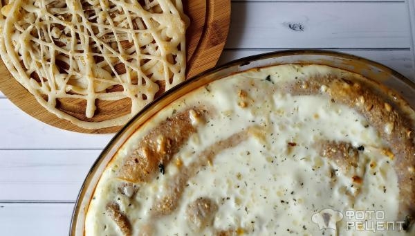 Рецепт: Пирог из блинных рулетов - с куриной печенью Рецепт: Пирог из блинных рулетов - с куриной печенью