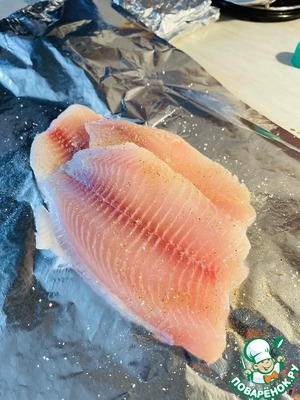 Рыба в собственном соку в фольге