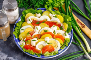 Салат "Норвежский" с семгой