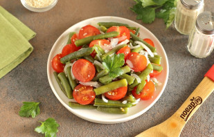 Постный салат из стручковой фасоли Постный салат из стручковой фасоли