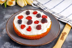 Торт с замороженными ягодами