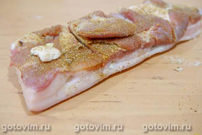 Свиная грудинка, запечённая с горчицей в духовке Свиная грудинка, запечённая с горчицей в духовке