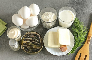 Блинный торт со шпротами Блинный торт со шпротами