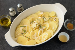 Сибас с картофелем в духовке Сибас с картофелем в духовке