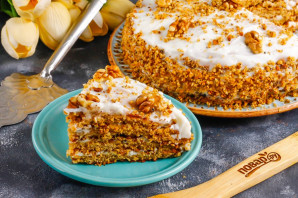 Песочный торт с орехами Песочный торт с орехами