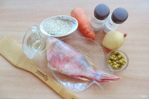 Морской окунь с рисом в духовке Морской окунь с рисом в духовке