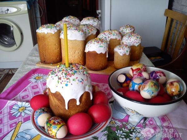 Рецепт: Пасхальный кулич - С изюмом и корицей Рецепт: Пасхальный кулич - С изюмом и корицей