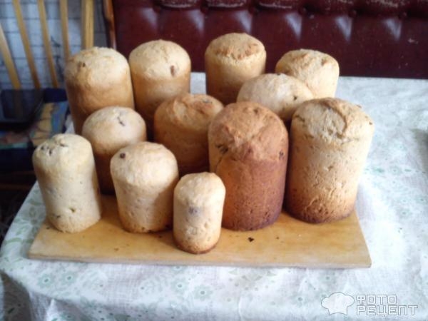 Рецепт: Пасхальный кулич - С изюмом и корицей Рецепт: Пасхальный кулич - С изюмом и корицей