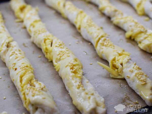 Рецепт: Сырные палочки с кунжутом - Мои затяжные жгутики! Рецепт: Сырные палочки с кунжутом - Мои затяжные жгутики!
