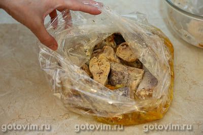Минтай с овощами, запеченный в рукаве Минтай с овощами, запеченный в рукаве
