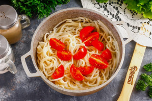 Спагетти с творожным сыром Спагетти с творожным сыром