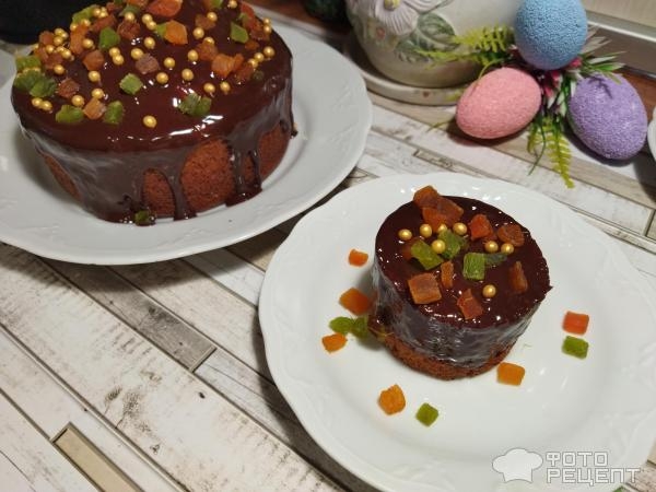 Рецепт: Кулич на кефире - с цукатами, без дрожжей, готовимся к Пасхе, просто и быстро Рецепт: Кулич на кефире - с цукатами, без дрожжей, готовимся к Пасхе, просто и быстро