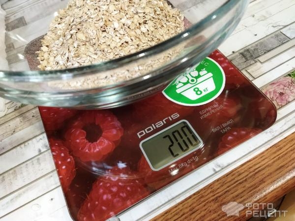 Рецепт: Овсяные кексы - с яблочным повидлом, когда нет куриных яиц, сахара и муки