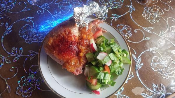 Рецепт: Рождественская утка с яблоками - с яблочным вареньем Рецепт: Рождественская утка с яблоками - с яблочным вареньем