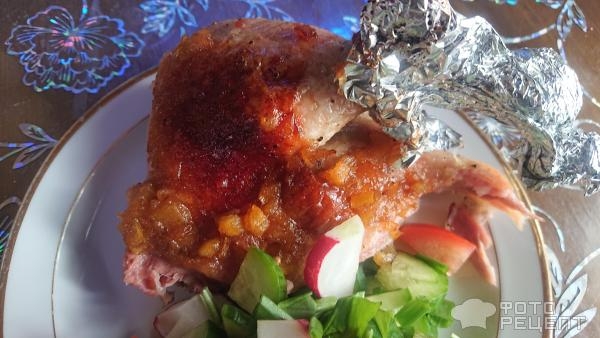 Рецепт: Рождественская утка с яблоками - с яблочным вареньем Рецепт: Рождественская утка с яблоками - с яблочным вареньем