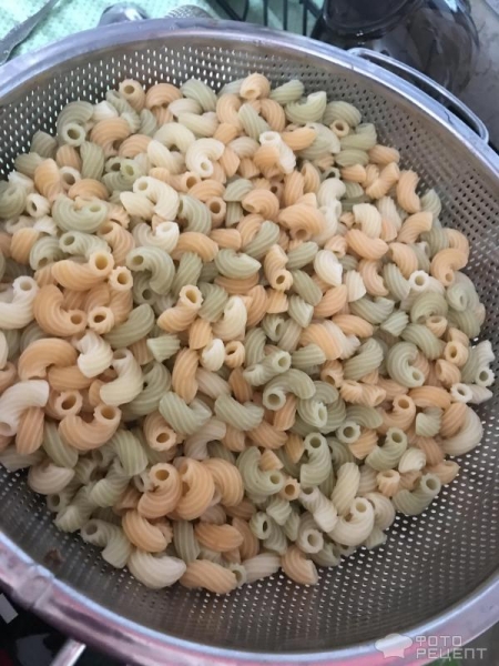 Рецепт: Рожки с фаршем - С домашним соусом! Рецепт: Рожки с фаршем - С домашним соусом!