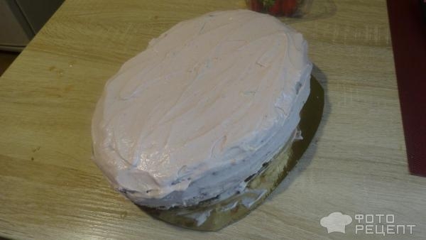 Рецепт: Торт с клубнично -банановым творожным кремом - Не трудоёмкий ,вкусный торт. Рецепт: Торт с клубнично -банановым творожным кремом - Не трудоёмкий ,вкусный торт.
