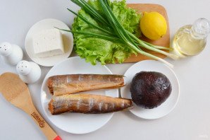 Салат с копчёной рыбой Салат с копчёной рыбой