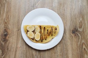 Блины с нутеллой и бананом Блины с нутеллой и бананом