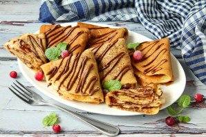Блины с нутеллой и бананом Блины с нутеллой и бананом
