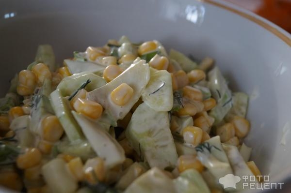 Рецепт: Салат с кукурузой - И с любимым авокадо. Рецепт: Салат с кукурузой - И с любимым авокадо.