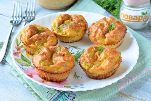 Творожные маффины с кабачком post thumbnail image