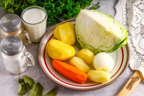 Молочный суп с капустой и картофелем Молочный суп с капустой и картофелем