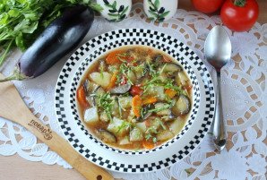 Армянский суп с баклажанами