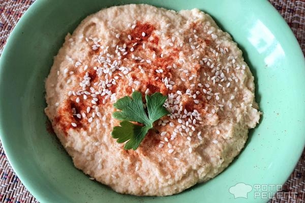 Рецепт: Хумус - с кунжутом - полезно и сытно Рецепт: Хумус - с кунжутом - полезно и сытно