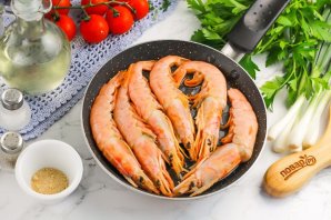 Тыквенный суп с креветками