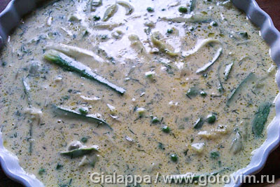 Клафути с овощами и лососем