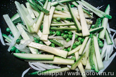 Клафути с овощами и лососем