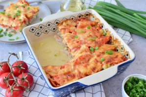 Мясо с грибами и помидорами Мясо с грибами и помидорами