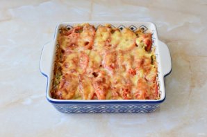 Мясо с грибами и помидорами Мясо с грибами и помидорами
