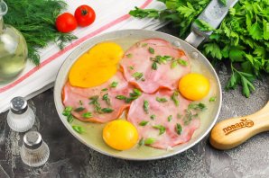 Яичница с ветчиной Яичница с ветчиной