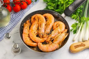 Тыквенный суп с креветками