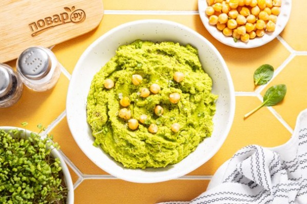 Хумус со шпинатом post thumbnail image