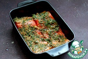 Лосось под горчичной корочкой