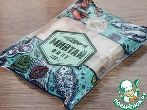 Минтай с зажаркой под соусом Минтай с зажаркой под соусом