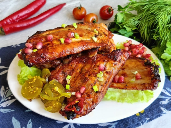 Рёбрышки, запечённые в апельсиновом маринаде Рёбрышки, запечённые в апельсиновом маринаде
