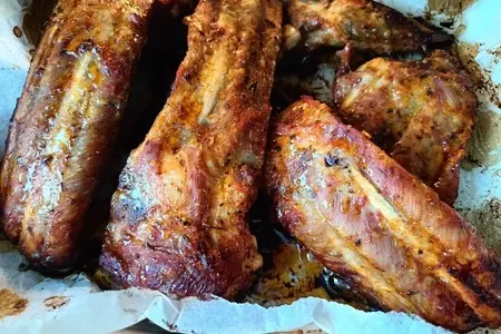 Рёбрышки, запечённые в апельсиновом маринаде Рёбрышки, запечённые в апельсиновом маринаде