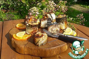 Шашлык из скумбрии с апельсином Шашлык из скумбрии с апельсином