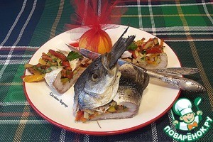 Сочный сибас, запеченный с овощами Сочный сибас, запеченный с овощами