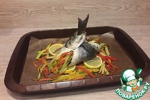 Сочный сибас, запеченный с овощами Сочный сибас, запеченный с овощами