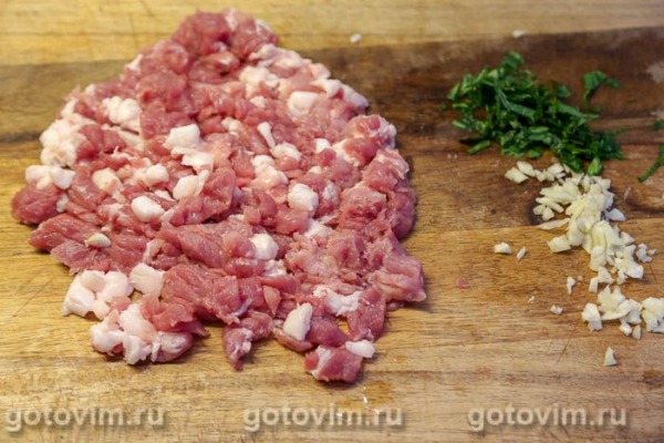 Кныши с рубленым мясом и сыром Кныши с рубленым мясом и сыром