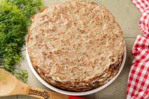 Печеночный торт с морковью Печеночный торт с морковью