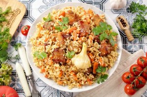 Плов из свинины в казане Плов из свинины в казане